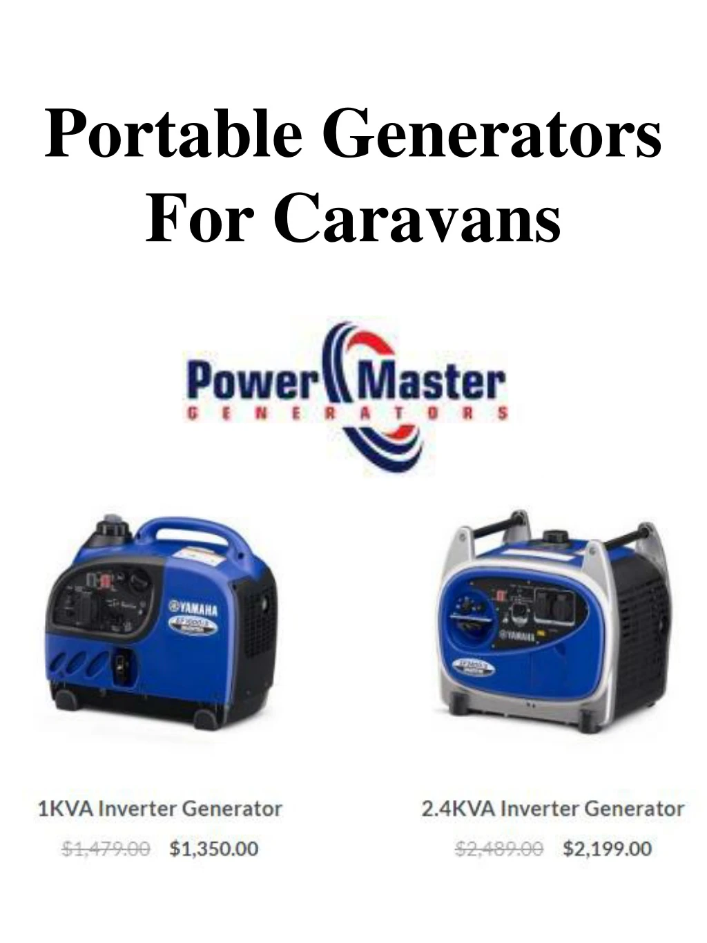 portable generators for caravans