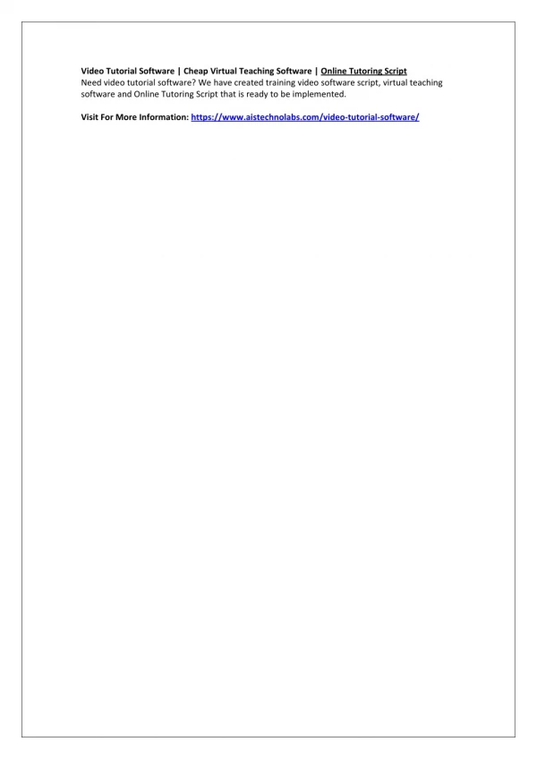 video tutorial software cheap virtual teaching