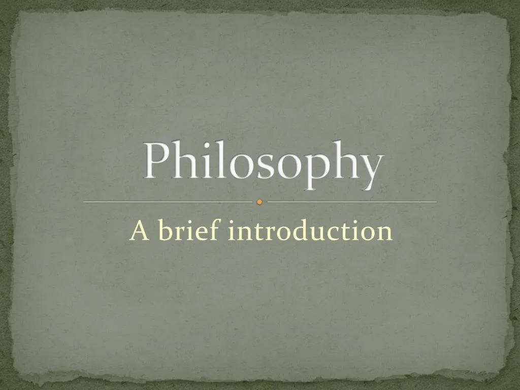 philosophy