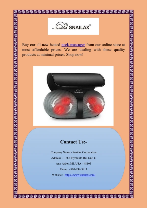 buy our all new heated neck massager from