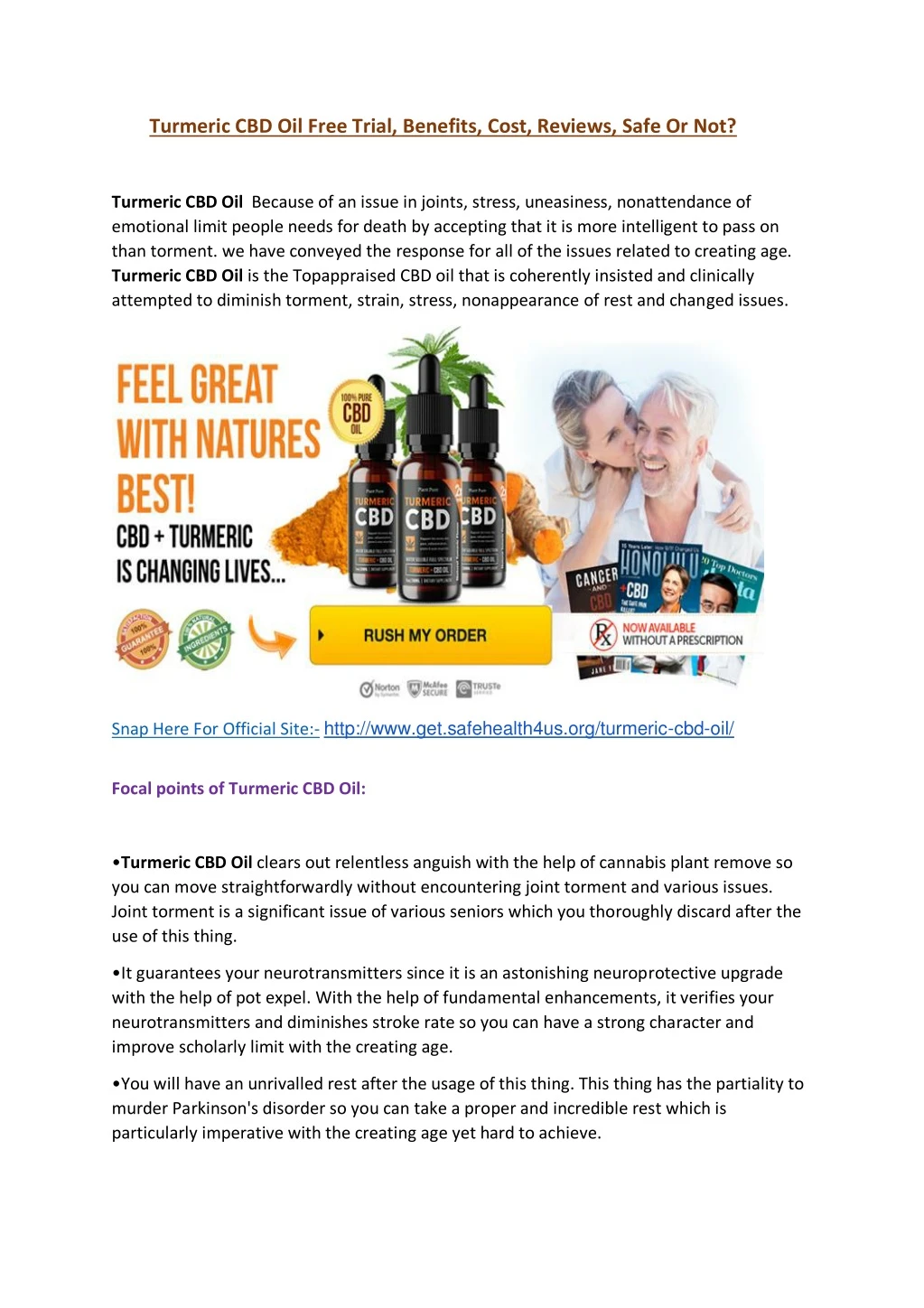 turmeric cbd oil free trial benefits cost reviews