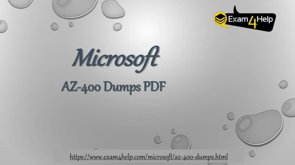 Latest  Microsoft AZ-400  Dumps - Microsoft AZ-400   Dumps PDF