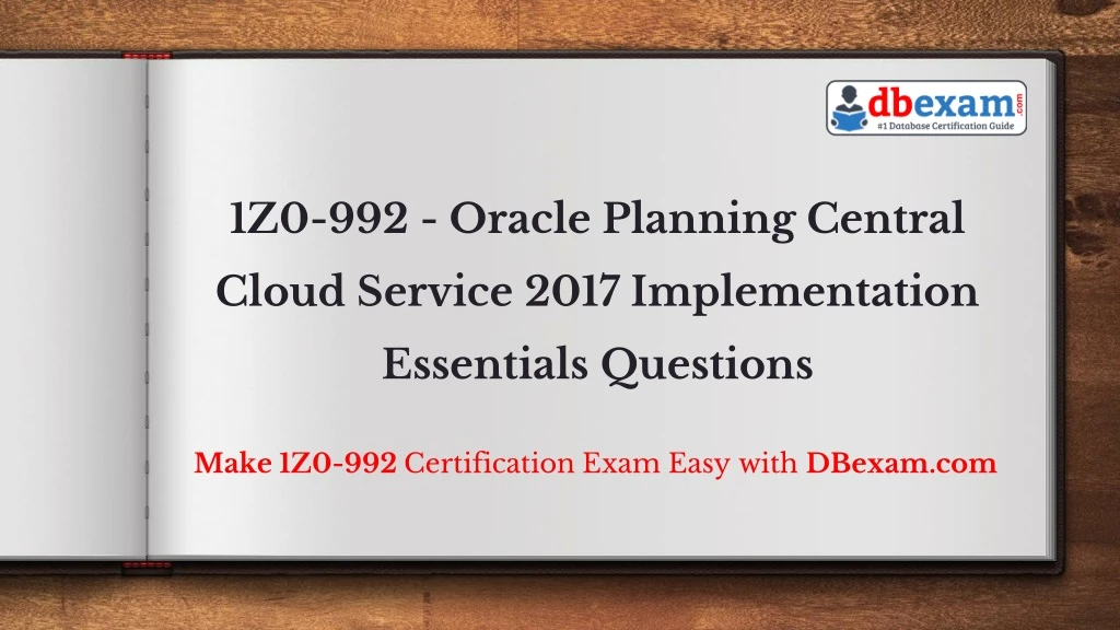 1z0 992 oracle planning central