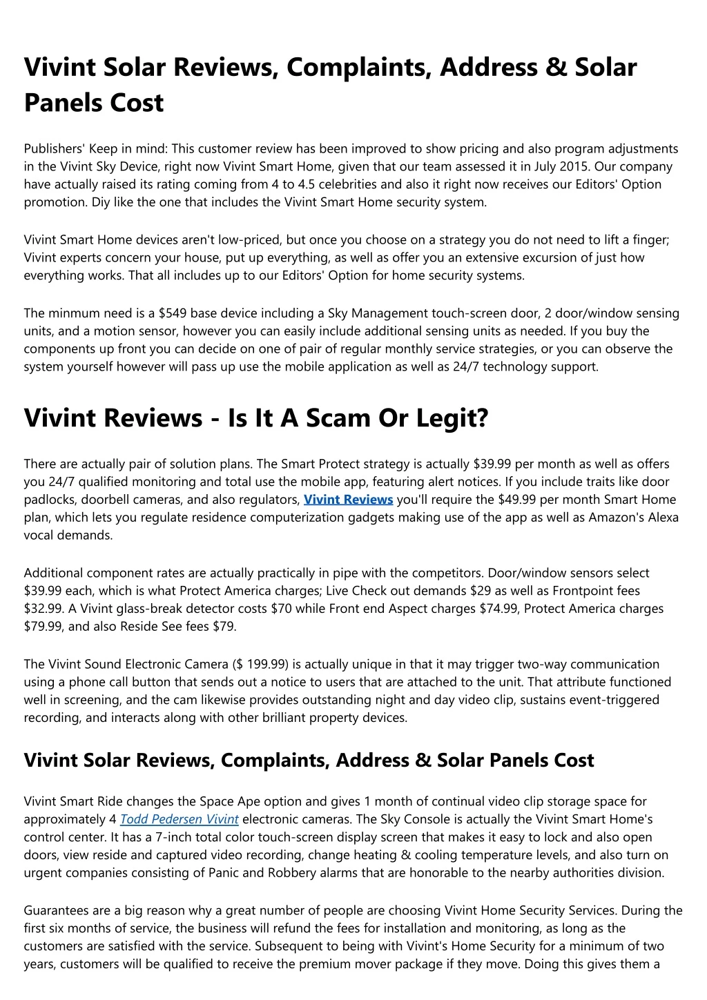 vivint solar reviews complaints address solar