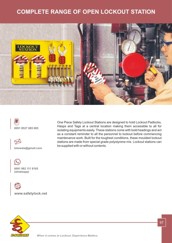 Open Lockout Stations by E-Square - Lockout Tagout Manufacturer