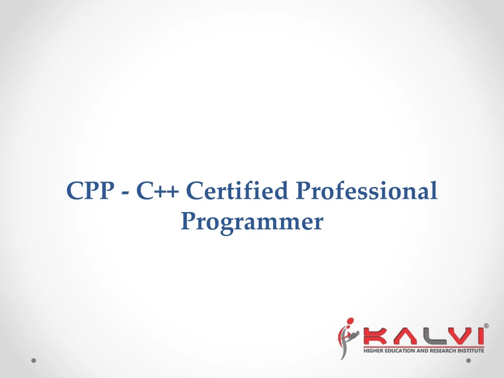 cpp c certified professional programmer