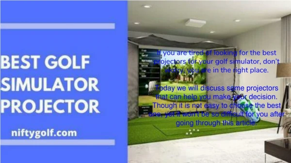 Best Projectors for Golf Simulator in 2020