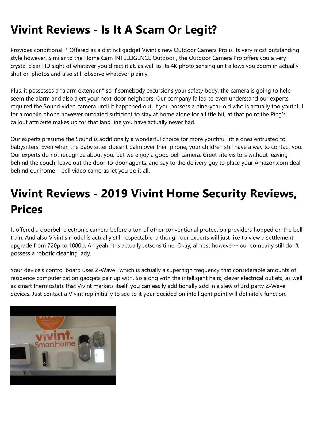 vivint reviews is it a scam or legit