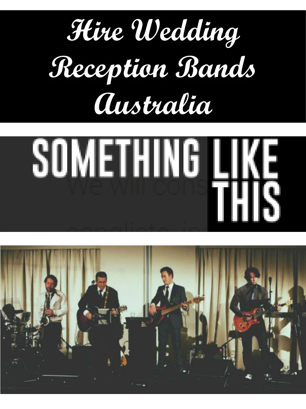 hire wedding reception bands australia