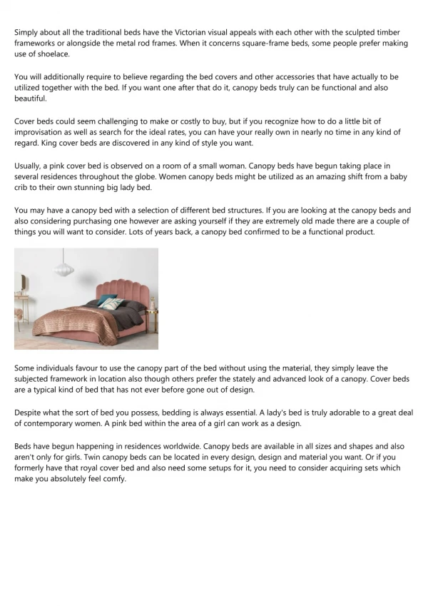 simply about all the traditional beds have