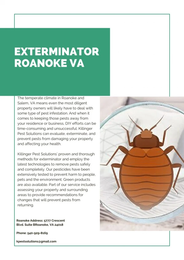 exterminator roanoke va