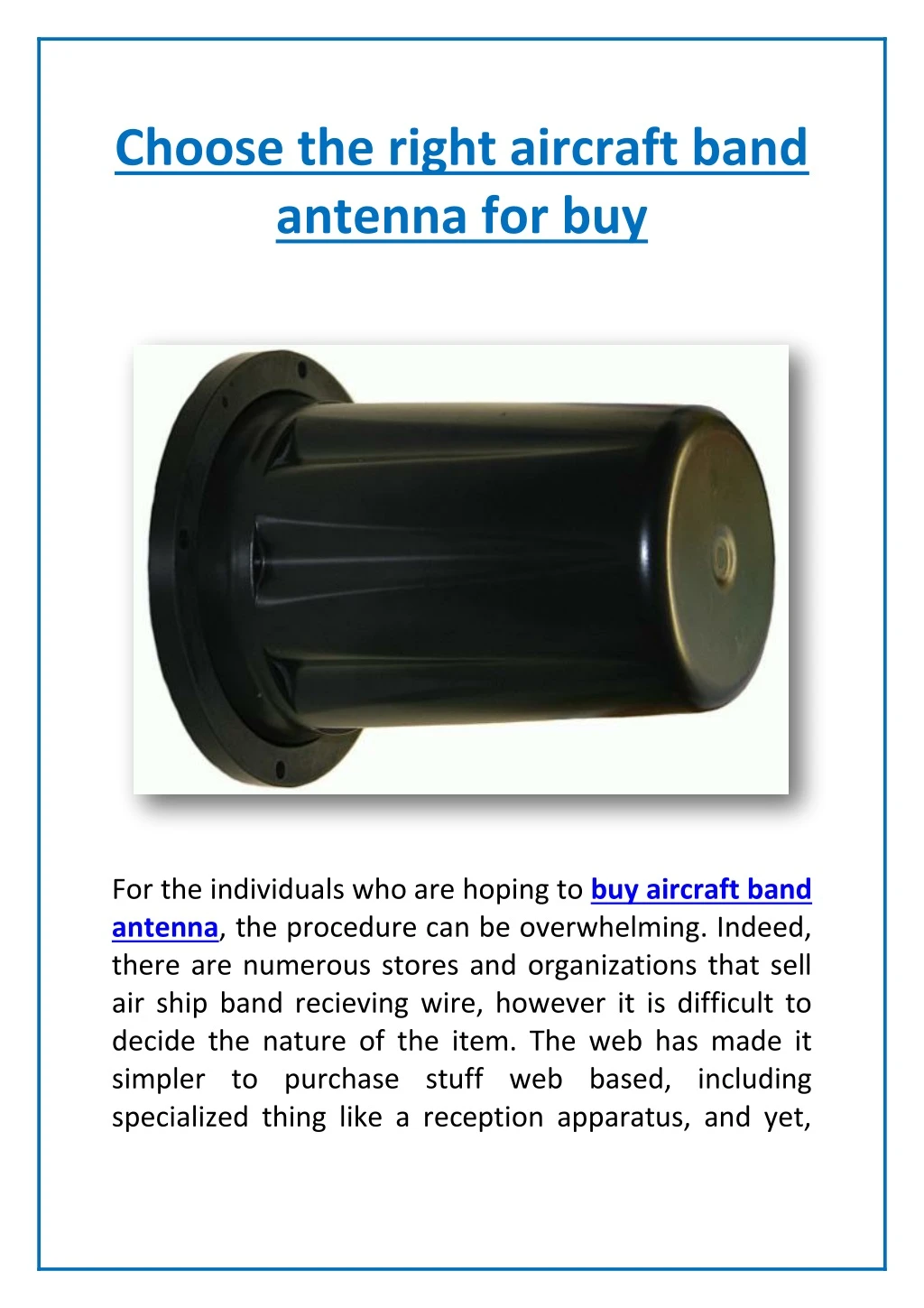 choose the right aircraft band antenna for buy