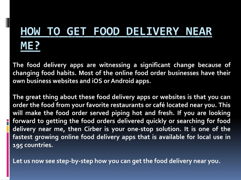 how to get food delivery near me