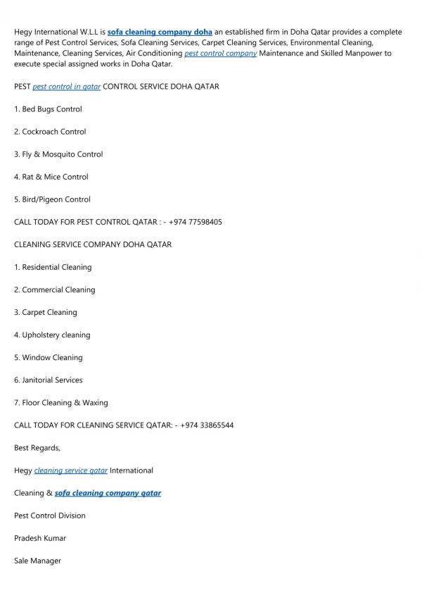 Pest Control Qatar