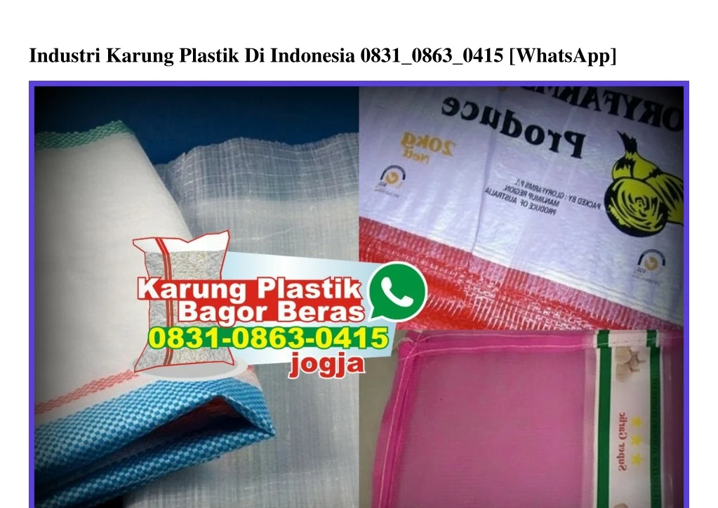 industri karung plastik di indonesia 0831 0863