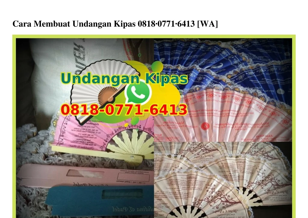 cara membuat undangan kipas 0818 0771 6413 wa