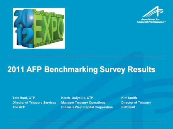 2011 AFP Benchmarking Survey Results