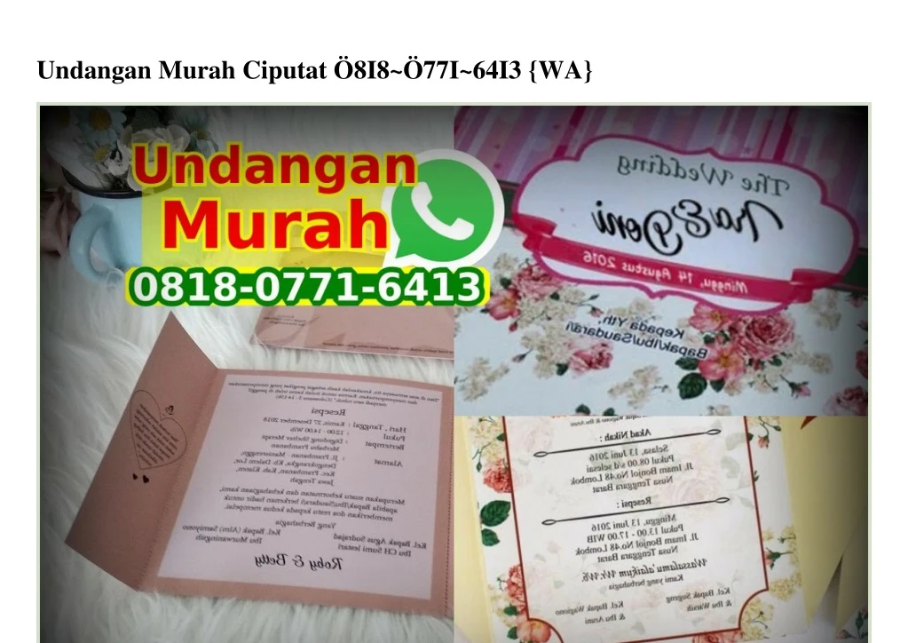 undangan murah ciputat 8i8 77i 64i3 wa