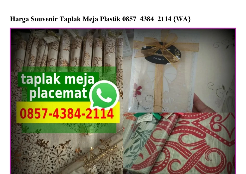 harga souvenir taplak meja plastik 0857 4384 2114