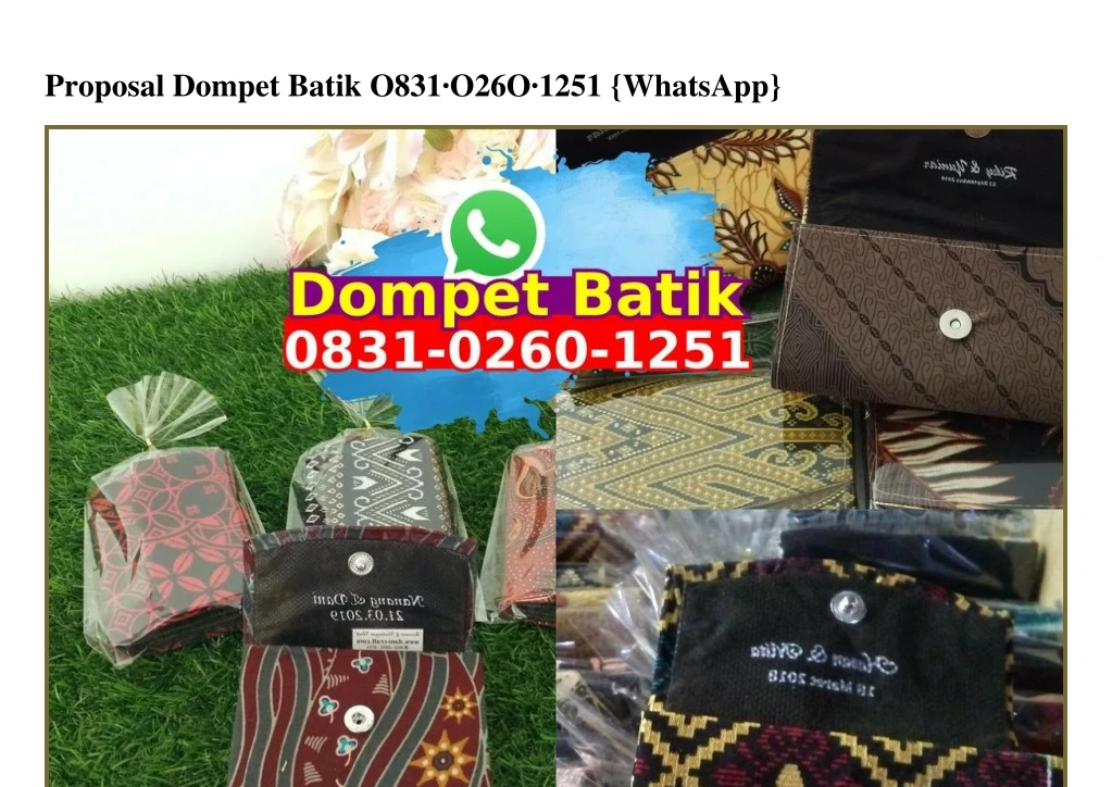 proposal dompet batik o831 o26o 1251 whatsapp