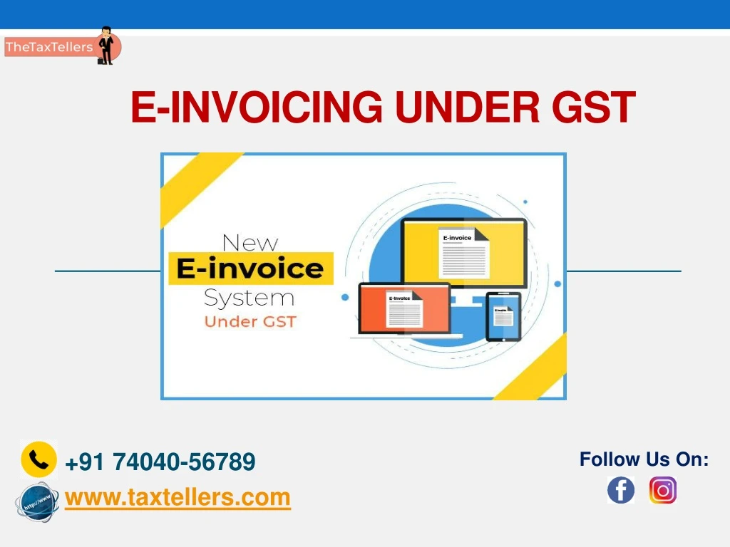 e invoicing under gst