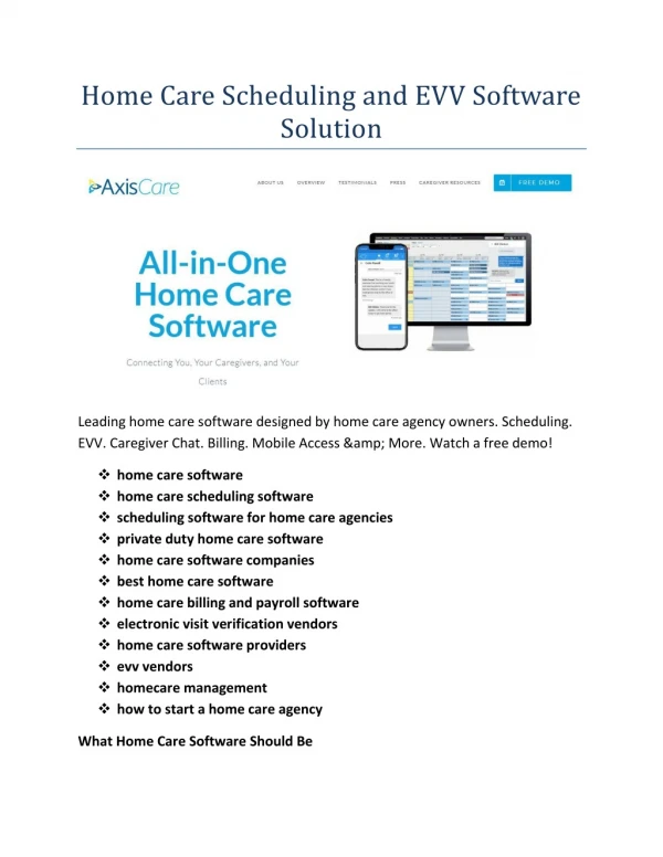 home care software