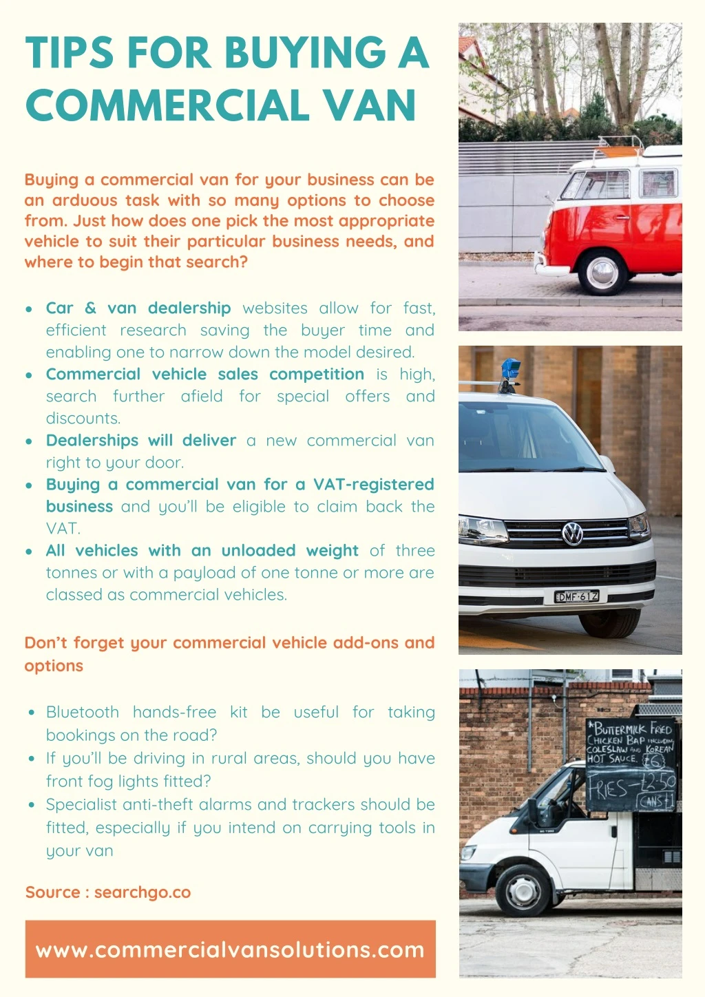 tips for buying a commercial van
