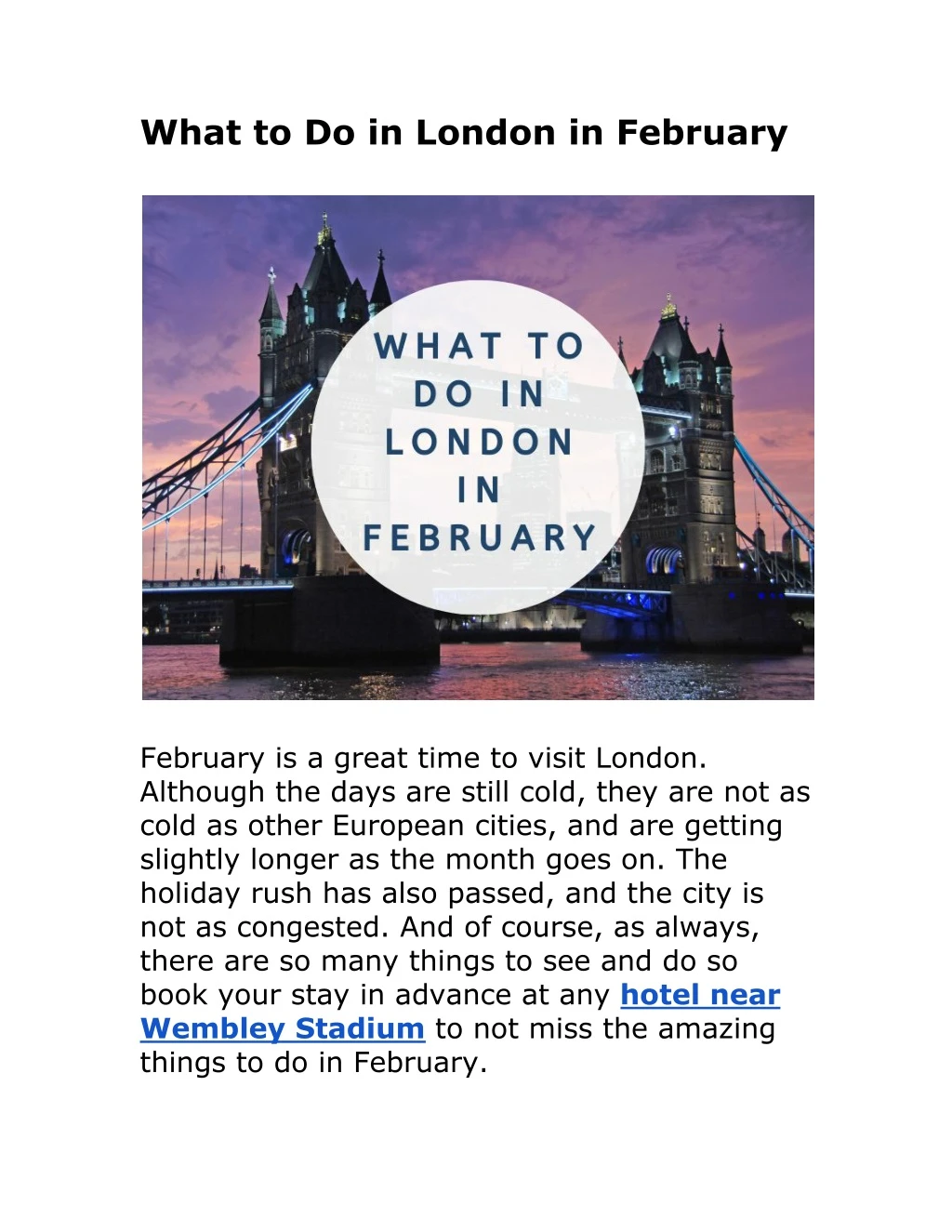what to do in london in february