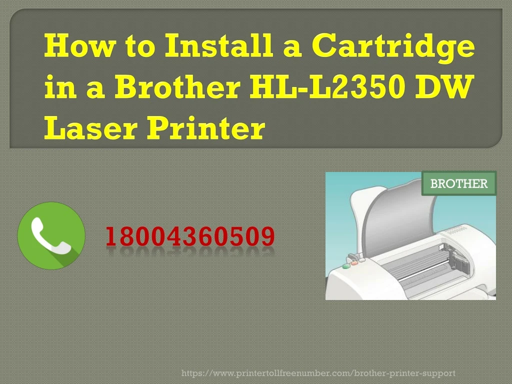 how to install a cartridge in a brother hl l2350