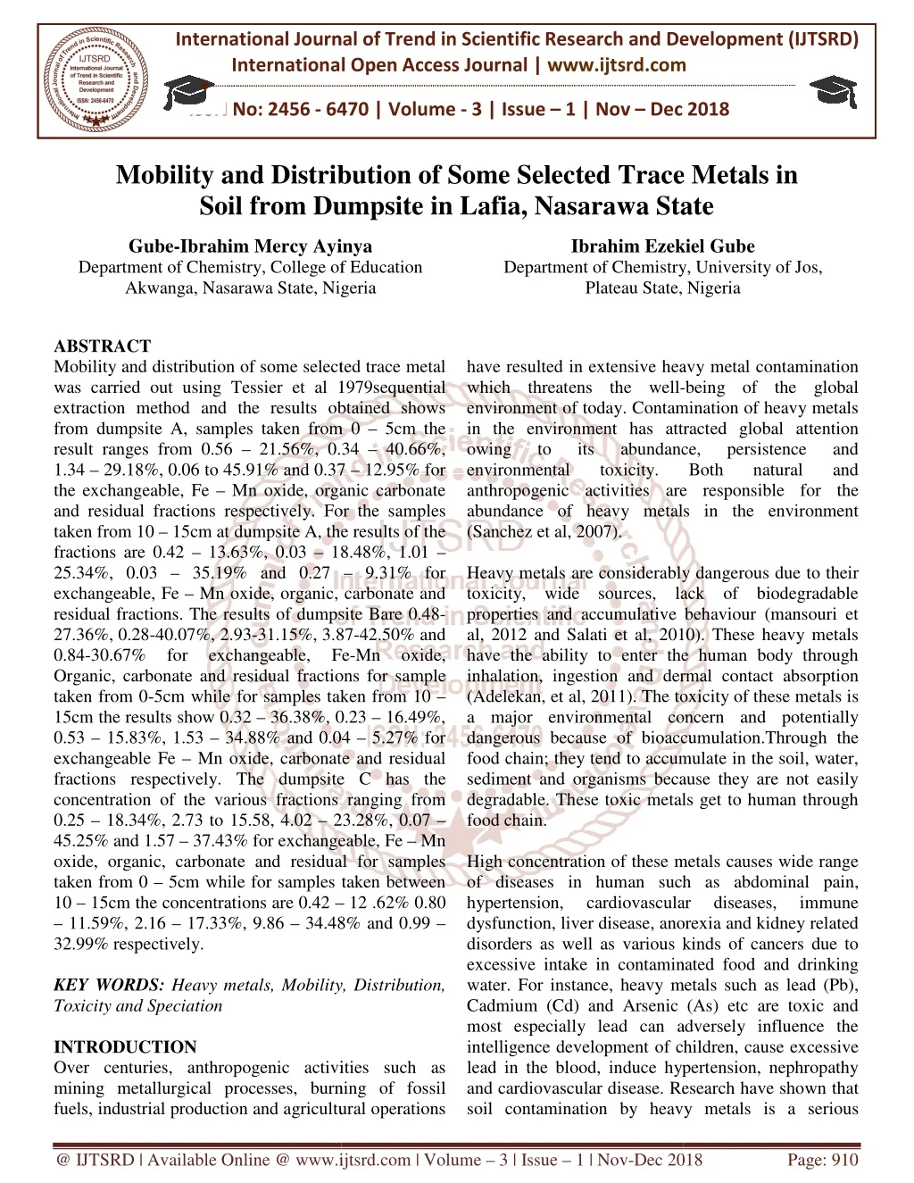 international journal of trend in international