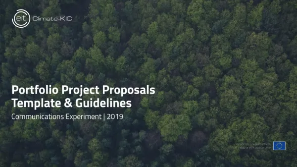 Portfolio Project Proposals Template &amp; Guidelines