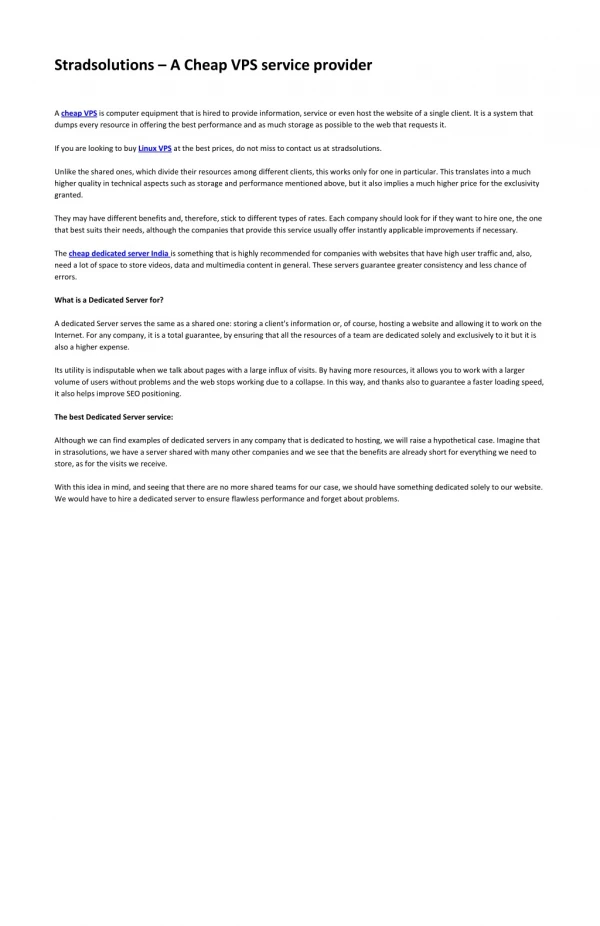 stradsolutions a cheap vps service provider