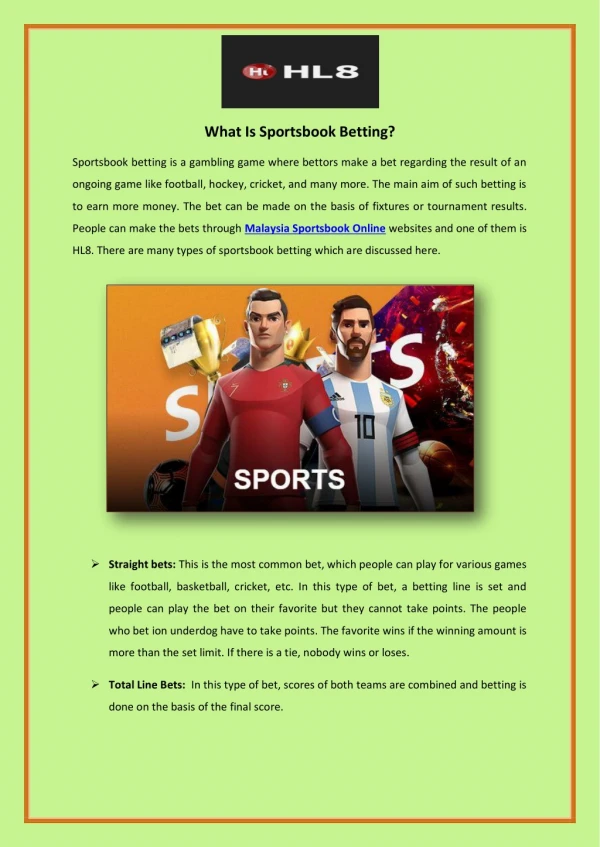 What Is Sportsbook Betting?