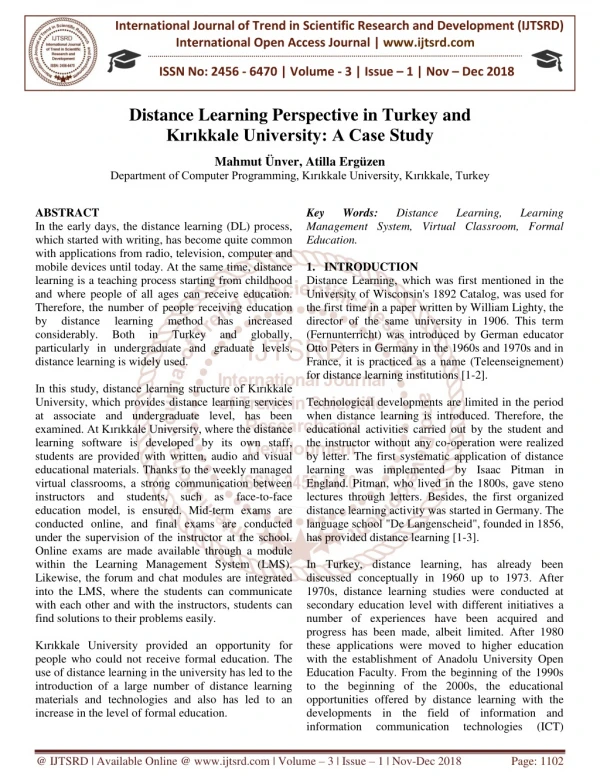 international journal of trend in scientific
