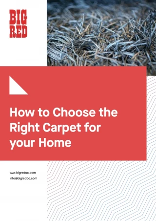 How to Choose the Right Carpet for your Home