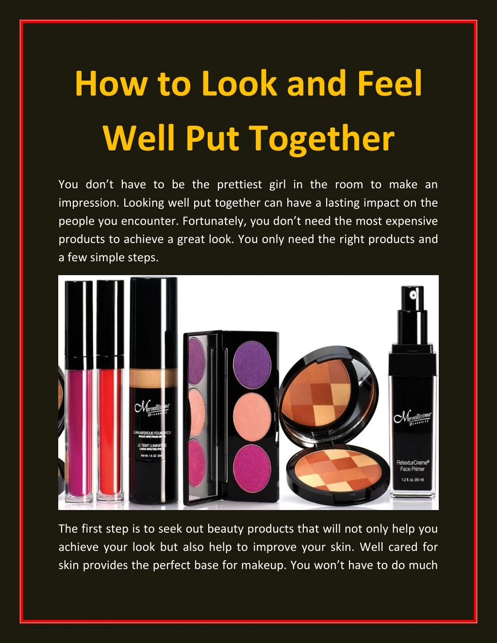 how to look and feel well put together