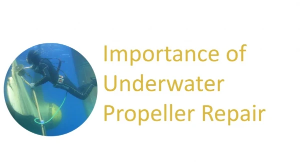 importance of underwater propeller repair