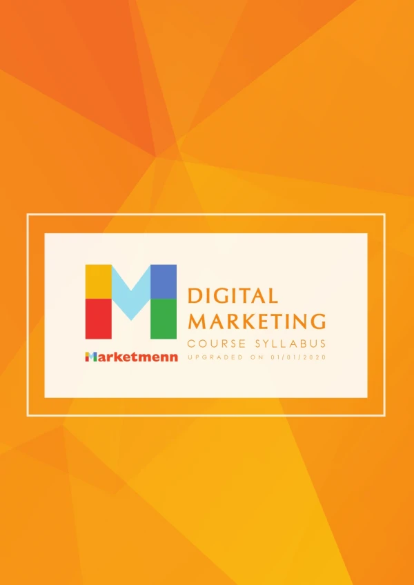 "Digital marketing course syllabus at Marketmenn,  Shivaji nagar, Pune."