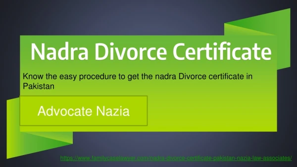 Legal Process To Get The Nadra Divorce Certificate From Union Council