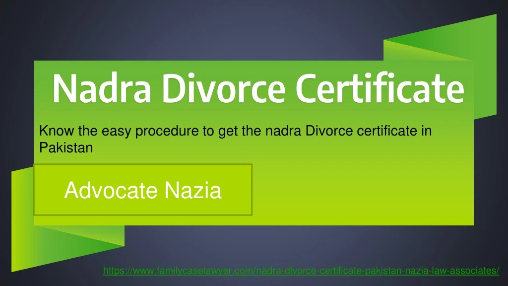 nadra divorce certificate