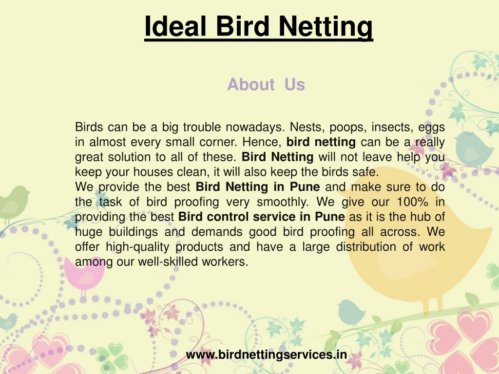 ideal bird netting