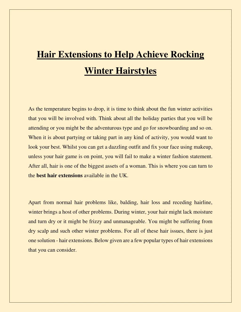 hair extensions to help achieve rocking