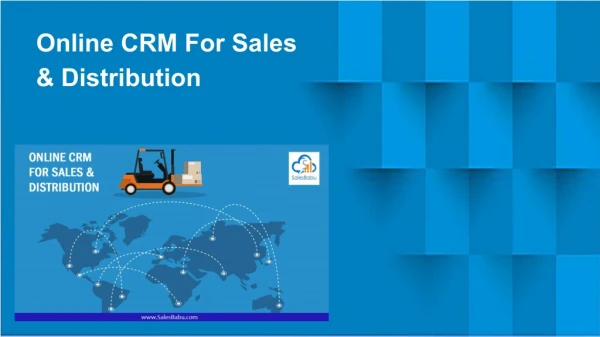 online crm for sales distribution