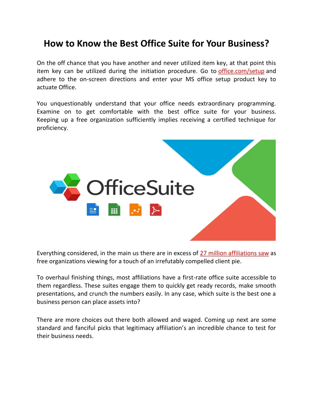 how to know the best office suite for your