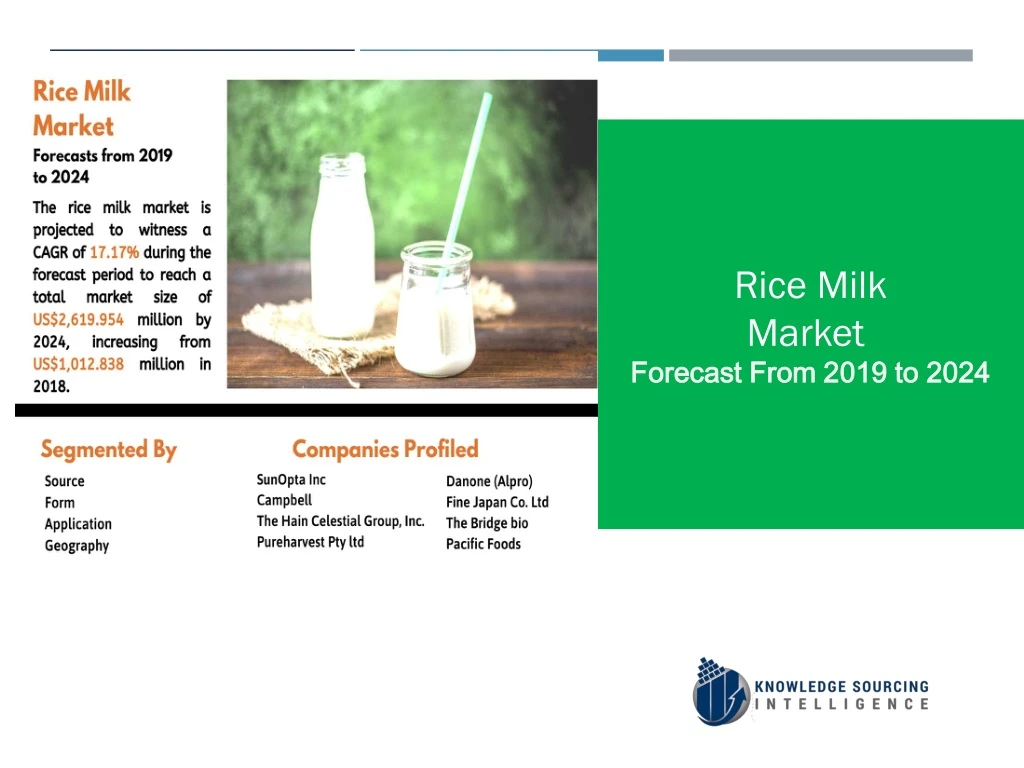 rice milk market forecast from 2019 to 2024
