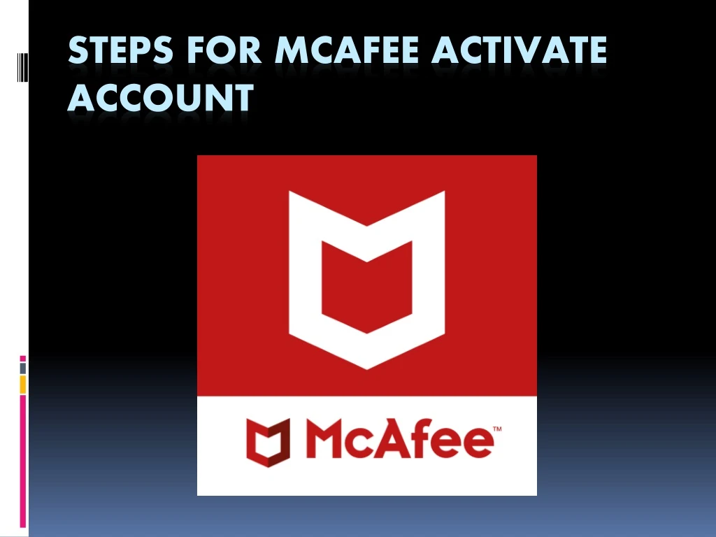 steps for mcafee activate account