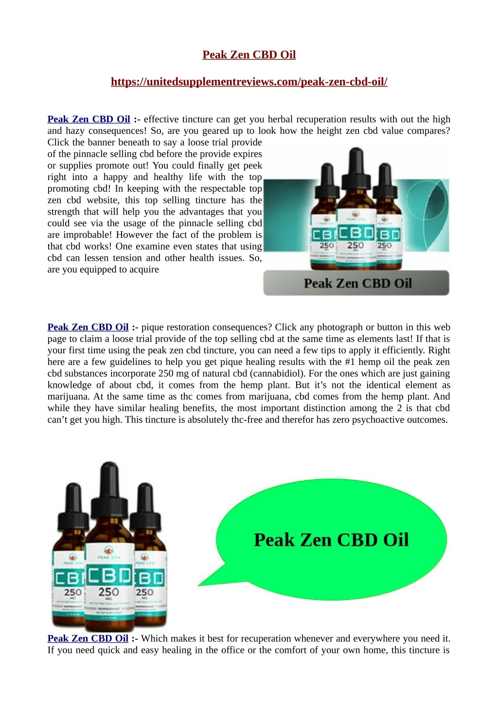 peak zen cbd oil