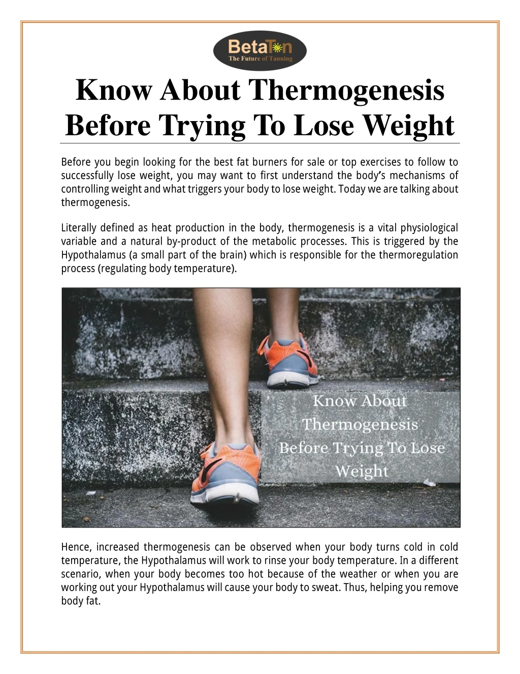 know about thermogenesis before trying to lose