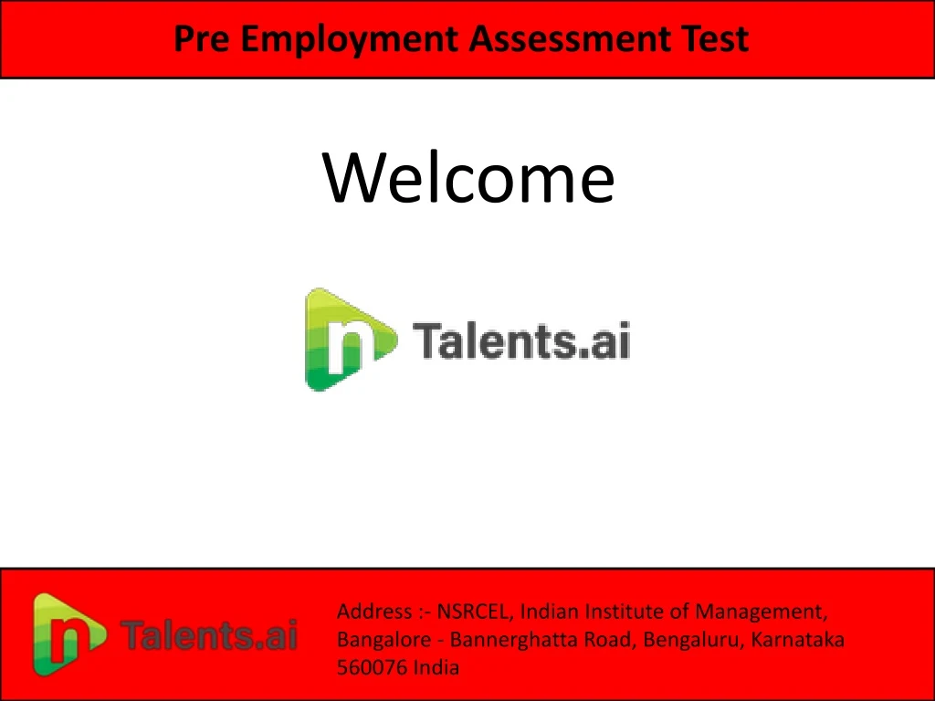 pre employment assessment test