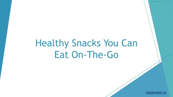 healthy snacks you can eat on the go